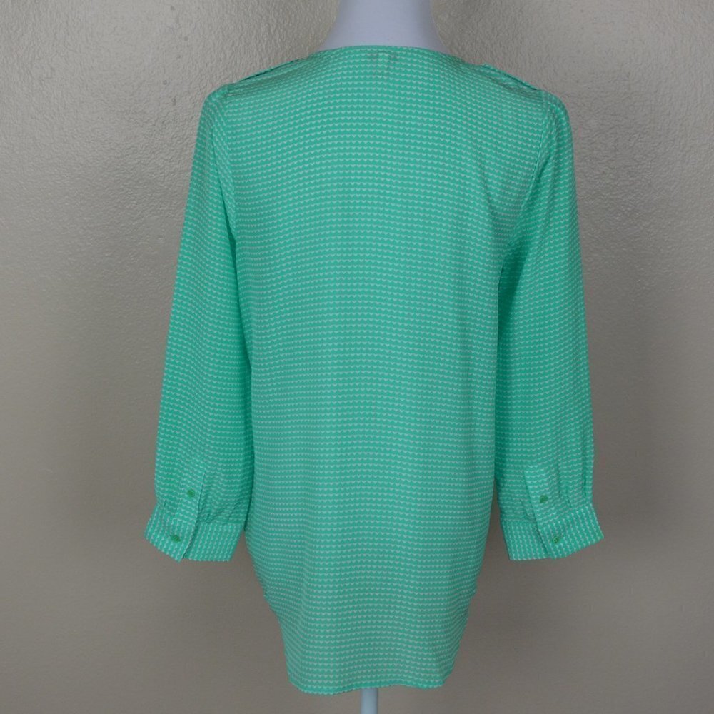 Joie Marlo Heart Print Blouse Silk - Picture 5 of 8